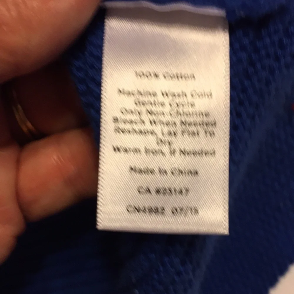 Talbots Factory Blue Rib Knit 100% Cotton Sweater Size Medium
